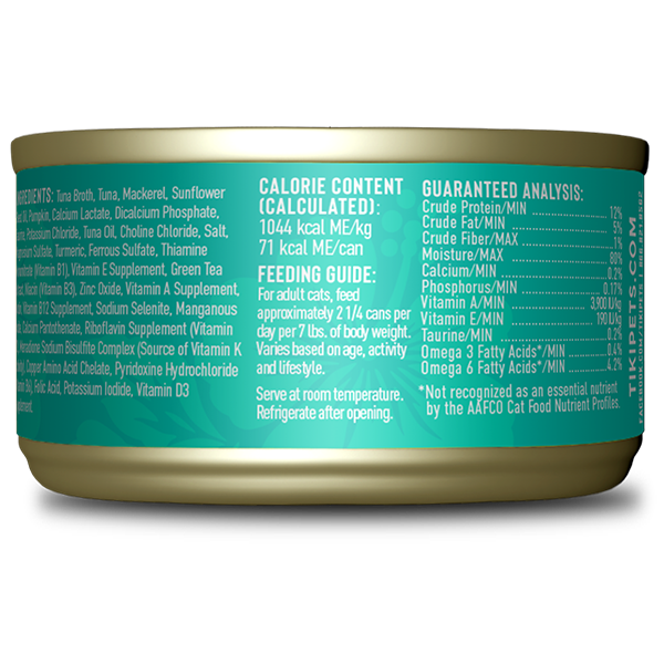 Tiki Cat - Silver - Whole Foods with Tuna & Mackerel Recipe (For Cats)